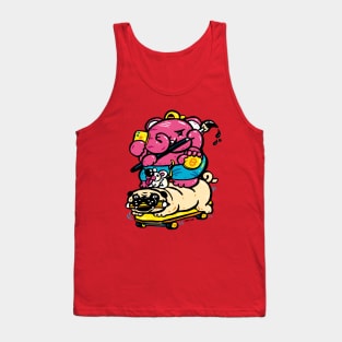 Pink baby elephant with pug Tank Top